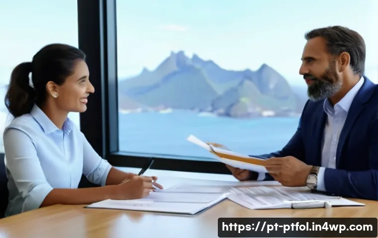 보험 포트폴리오의 투자 다각화 방법 - A professional financial advisor explaining a diversified insurance investment portfolio to a middle...