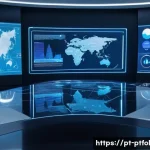 Home 22 보험 포트폴리오 최적화를 위한 최신 연구 결과 - A futuristic insurance office scene showing diverse professionals analyzing large transparent digita...