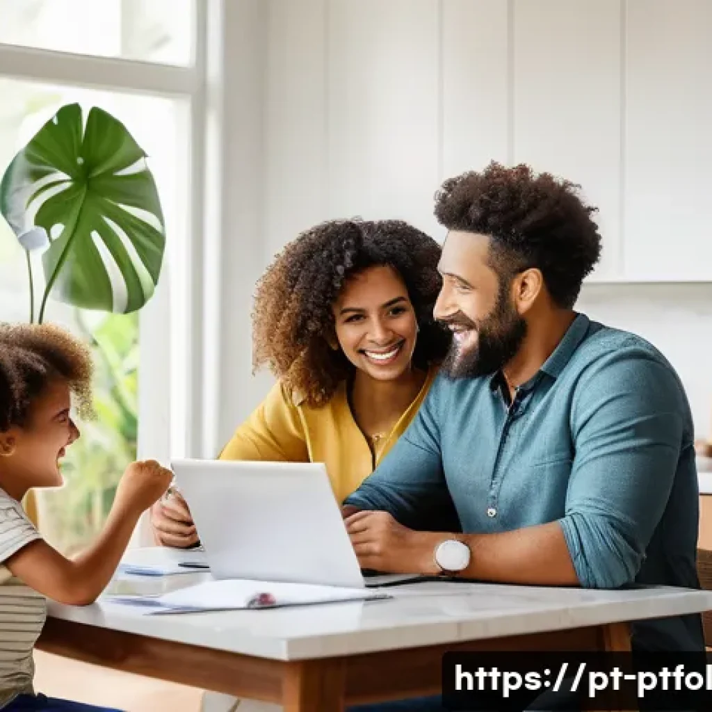보험 포트폴리오 최적화에 관한 자주 묻는 질문 - A Brazilian family sitting at a modern dining table in a cozy home, discussing insurance plans with ...